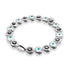 Monochromatisch | 925er Sterlingsilber | Armband mit bösem Blick aus Kristall